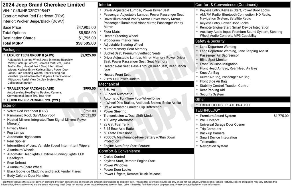 jeep grand cherokee 2024 1C4RJHBG3RC705447 image jeep grand cherokee 2024 1C4RJHBG3RC705447 image